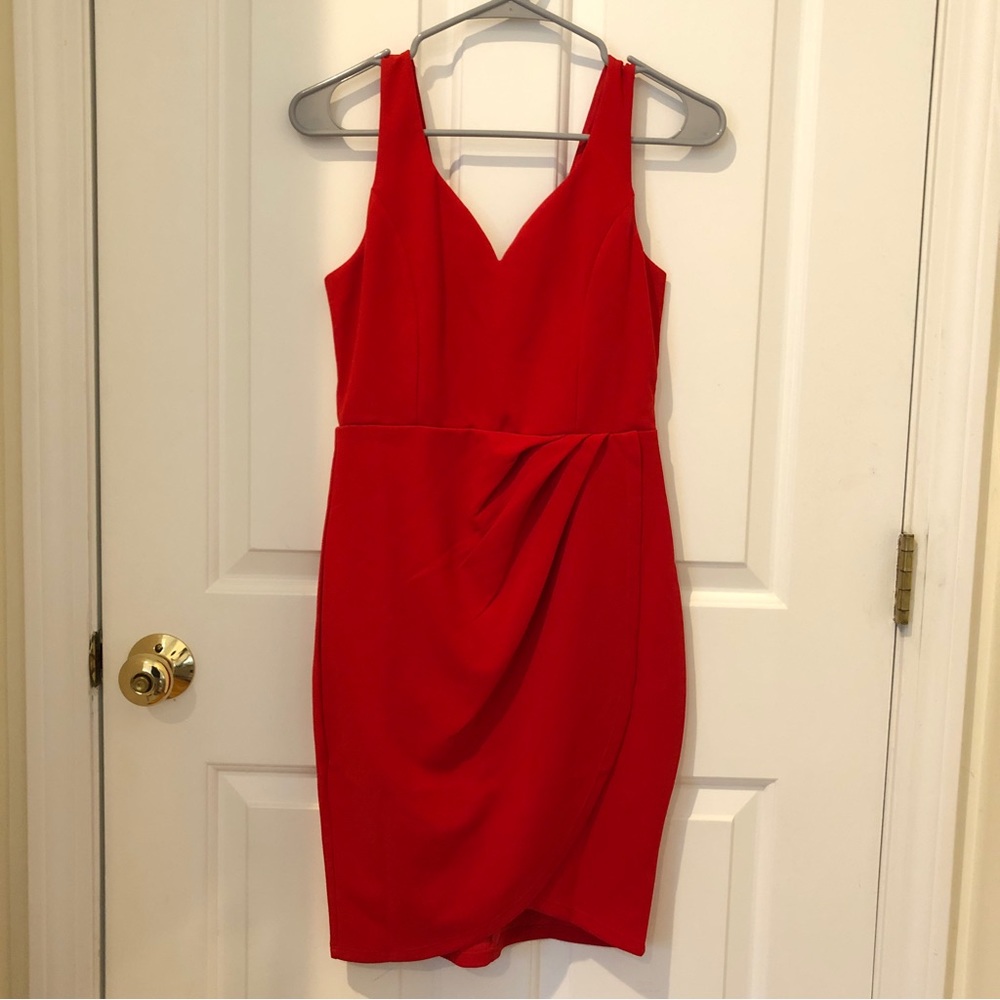 Red cocktail dress
